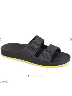 NEW Cacatoes Brazilia Black Waterproof PVC Beach Slides Size 40/US 8 Fits Small